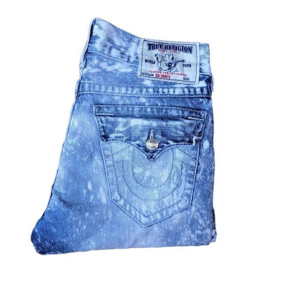 Vintage True Religion Jeans Size 32 SKINNY Smokescreen - Picture 4 of 11